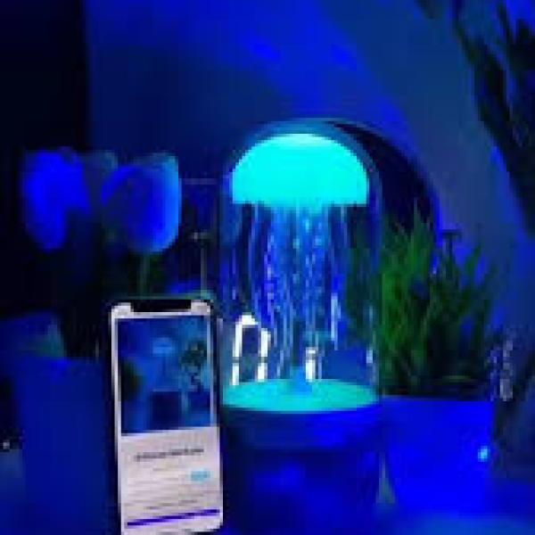 Jellyfish Design Bass Speaker Small Plastic Dazzling Lights RGB Bluetooth Speaker