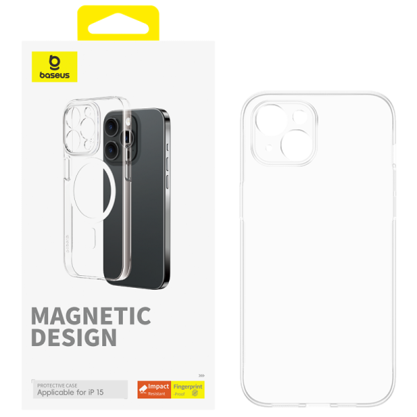 Baseus Lucent Series Magnetic Phone Case for iPhone 15 Clear