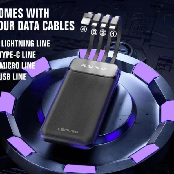 Lenyes Power Bank 10000mAh with Multi-Input & Output Options