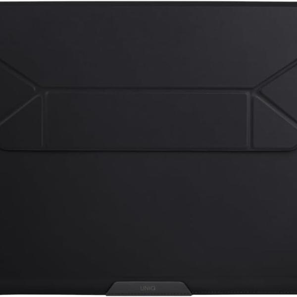 Uniq Oslo Laptop Sleeve With Foldable Stand Up To 14 Jet Black Jet Black
