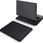 Uniq Oslo Laptop Sleeve With Foldable Stand Up To 14 Jet Black Jet Black