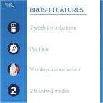 Oral-B by Braun Pro 3 3000 Electric Toothbrush with Smart Pressure Sensor & 2 Sensitive Heads