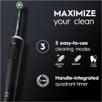 Oral-B Vitality Pro Electric Toothbrushes For Adults 1 Handle 2 Toothbrush Heads 3 Brushing Modes - Black