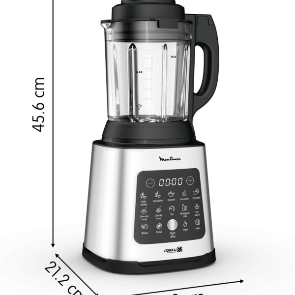 Moulinex Blender 10 Automatic Programmes, 2Lit, 1400Watts, Stainless Steel
