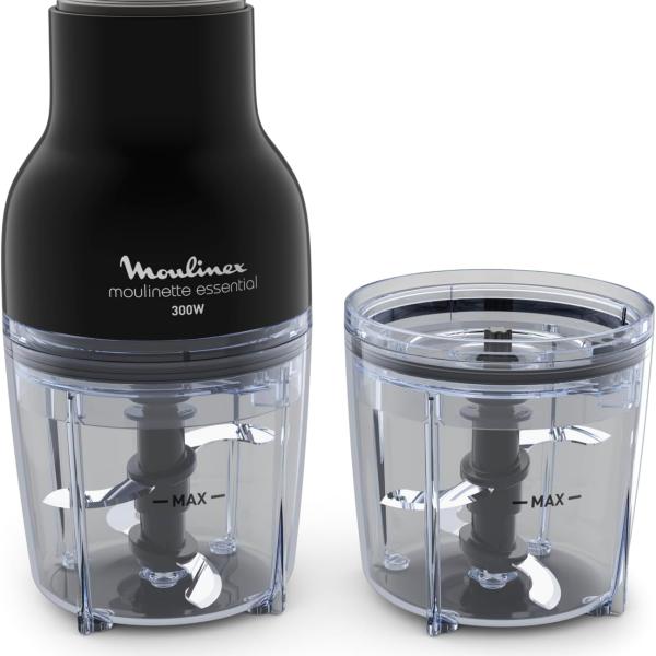 Moulinex Chopper Moulinette Essential, 4Blades, 2*0.4Lit, 300Watts, Stainless Steel