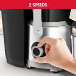 Moulinex Juicer, 2.2Lit, 1000Watts, Black / Steel