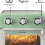 Ariete Vintage Air Fryer Oven, 16Lit, 1400Watts, Green