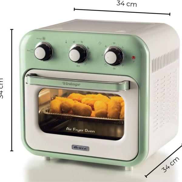 Ariete Vintage Air Fryer Oven, 16Lit, 1400Watts, Green