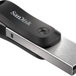 SanDisk iXpand Flash Drive Go, 128GB, Silver / Black