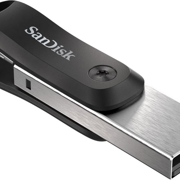 SanDisk iXpand Flash Drive Go, 128GB, Silver / Black