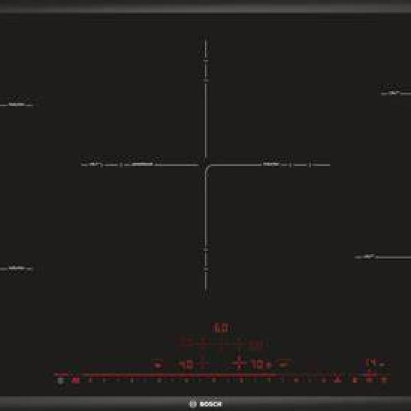 Bosch Built in Hob Series 8 Induction Cooktop, 90Cm, Black