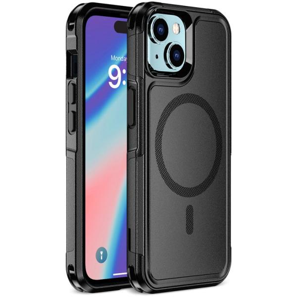 Esr Air Armor Clear Case, Mag safe (Hallock), iPhone 15, Black