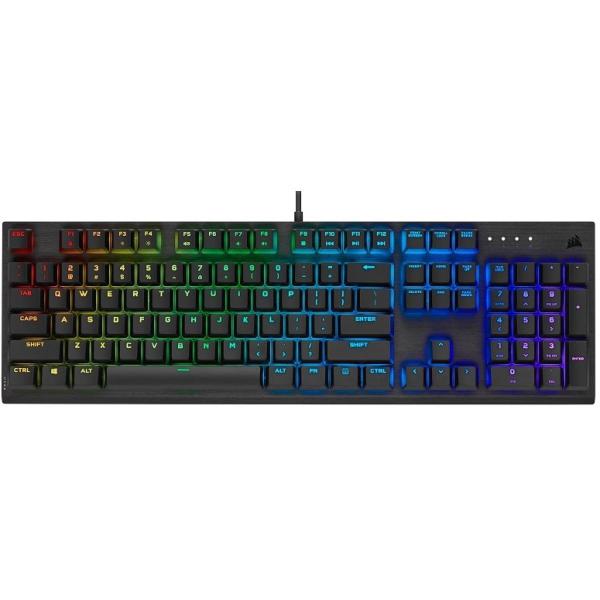 Corsair K60 RGB PRO Full-Sized Black Wired Mechanical Gaming Keyboard w/ Transparent Design, More Brighter - CHERRY MV