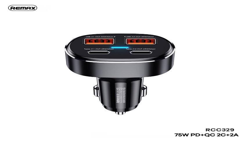 Remax Earl Series 66W Pd+Qc Fast Car Chargr (1Usb / 2Type-C) 66W Car Charger Pd+Qc Car Char