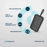 Powerology 20000mAh Power Bank with PD30W & QC3.0 Fast Charging
