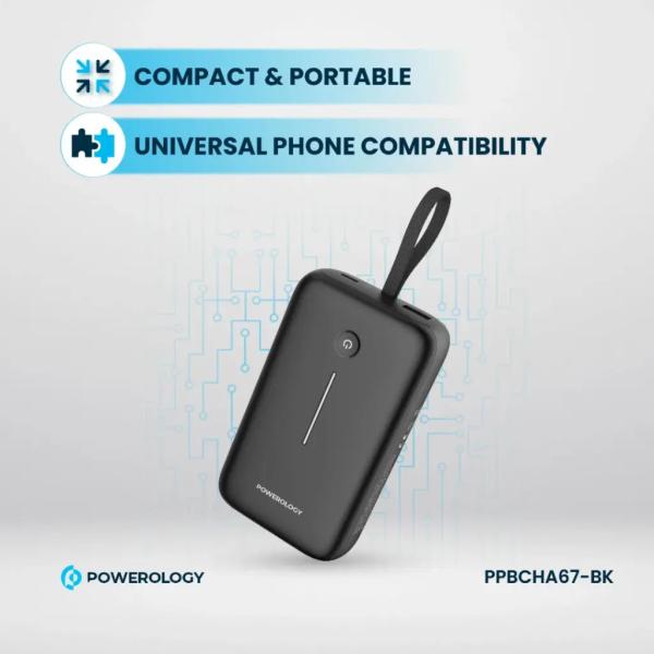 Powerology 20000mAh Power Bank with PD30W & QC3.0 Fast Charging