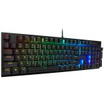 Corsair K60 RGB PRO Full-Sized Black Wired Mechanical Gaming Keyboard w/ Transparent Design, More Brighter - CHERRY MV