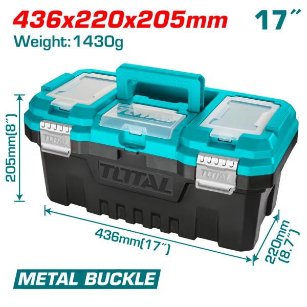 TOTAL 17-Inch Plastic Toolbox (TPBX0172)