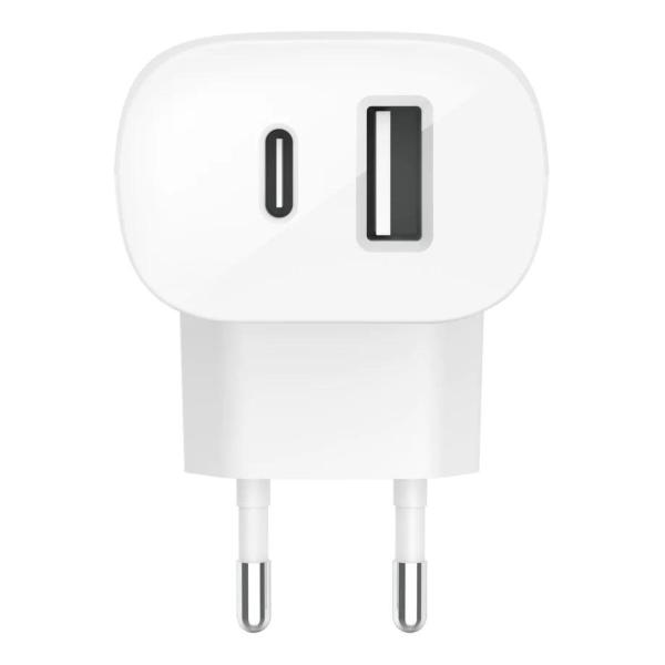 Belkin 37W Dual USB PD Wall Charger Fast & Safe Charging - White
