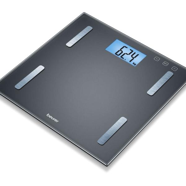Beurer Diagonstic Bathroom Scale Black Body Weight Fat Water Muscle Percentage Bone Ma